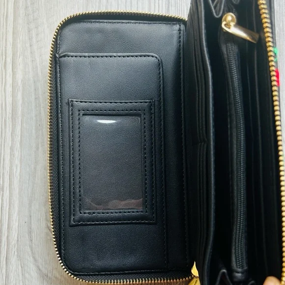 🍒 Betsey Johnson Cherry Embroidered Wallet NWT - Picture 6 of 10